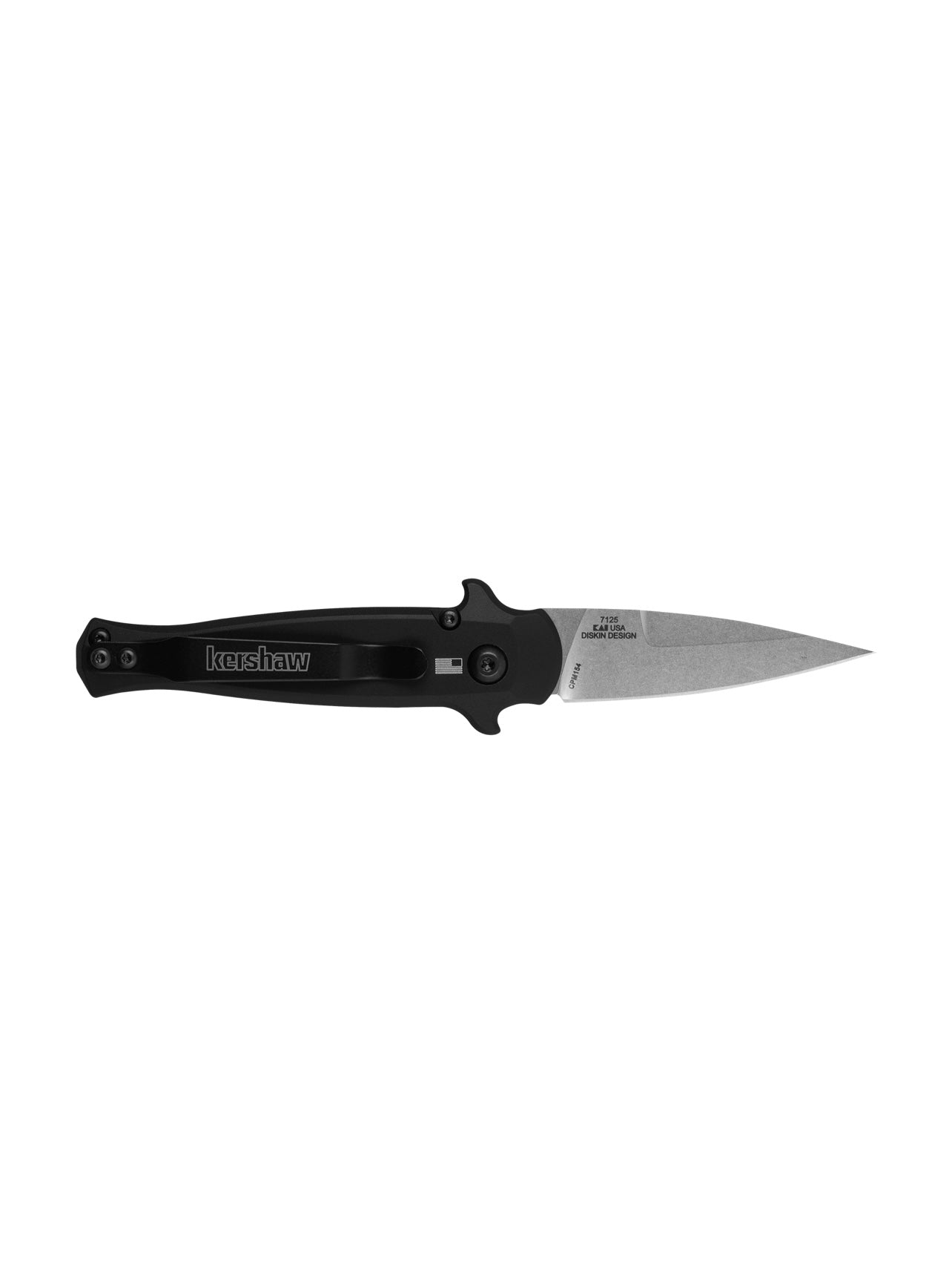 Kershaw AUTO LAUNCH 12 MINI STILETTO- ALUM BLK/SW