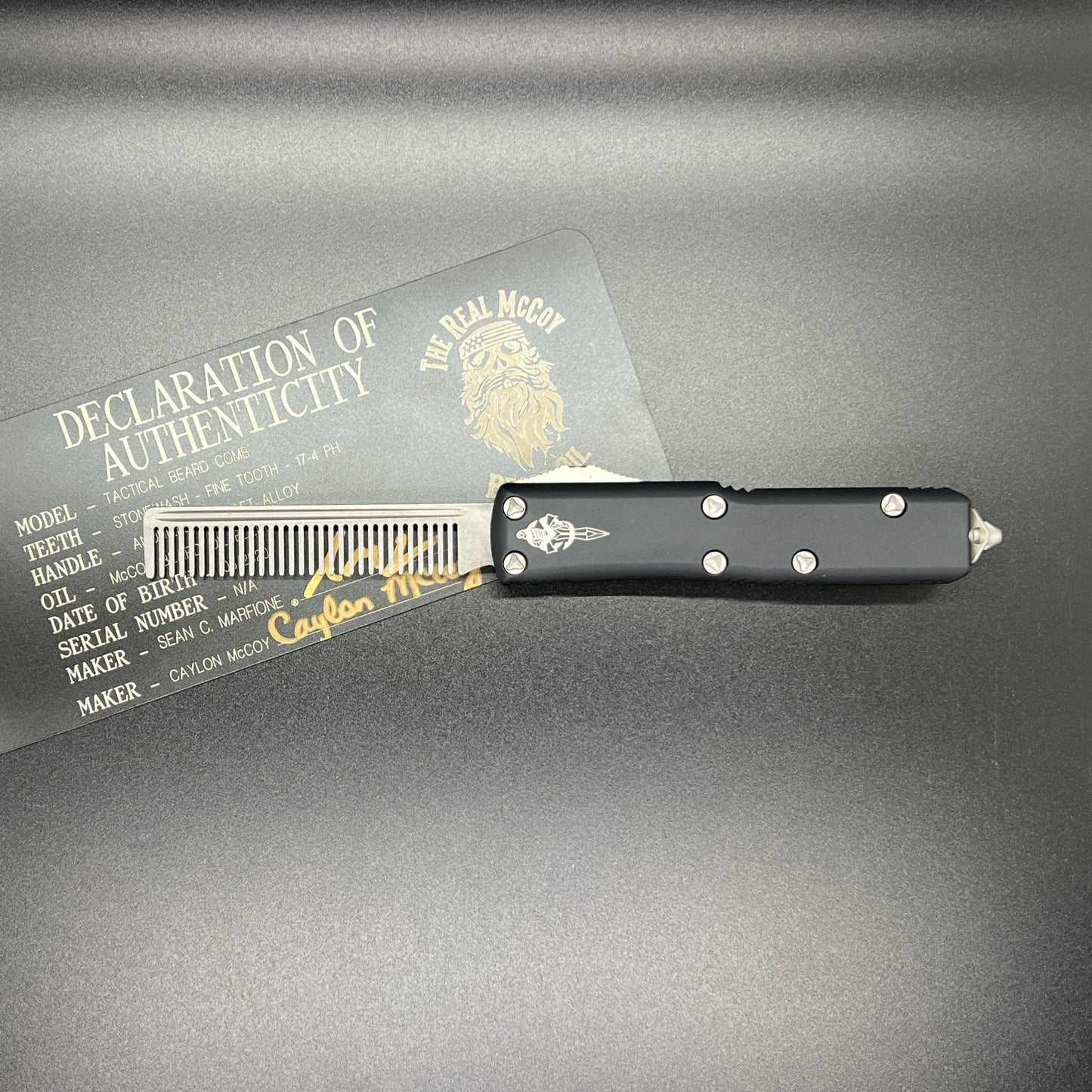 Microtech UTX-85 Tactical Beard Comb Marfione Custom Knives (234-10TBC)