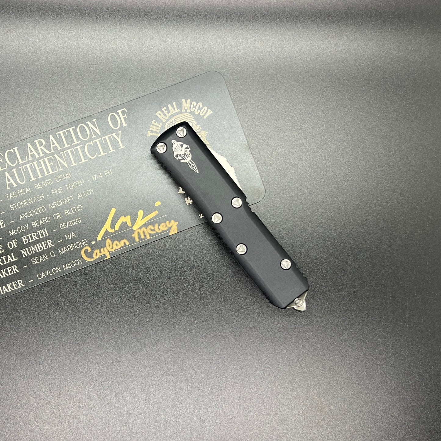 Microtech UTX-85 Tactical Beard Comb Marfione Custom Knives (234-10TBC)