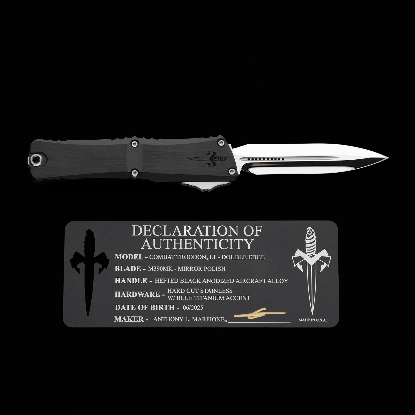 Marfione Custom Knives Combat Troodon LT Gen III