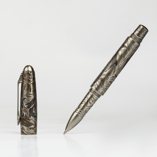 Streltsov.Art Pen Ace Jaws - Titanium Two Tone Bronze Engraved