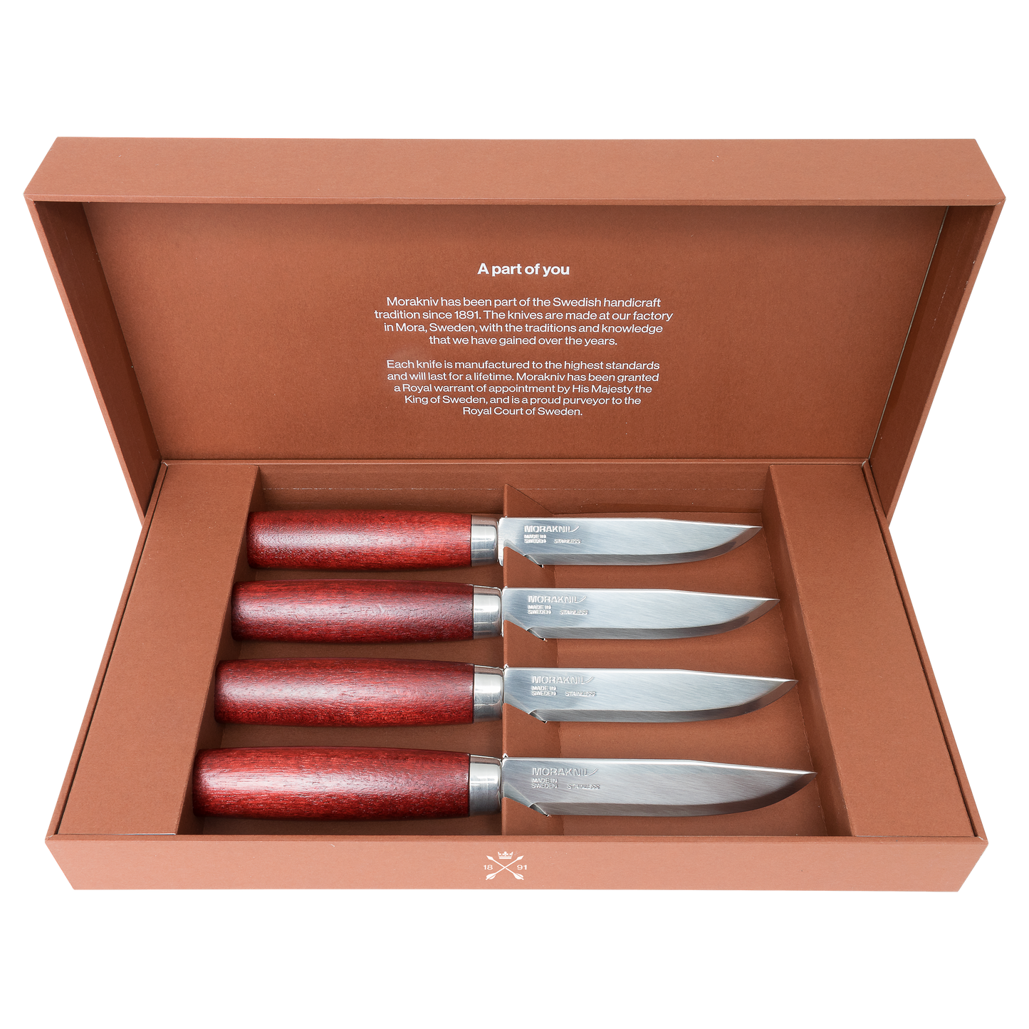 Morakniv Steak Knife Classic Set of 4 (S) – Red