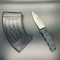 Boker Kalashnikov Skull Black Automatic Knife - D2 Dagger Stonewash Plain