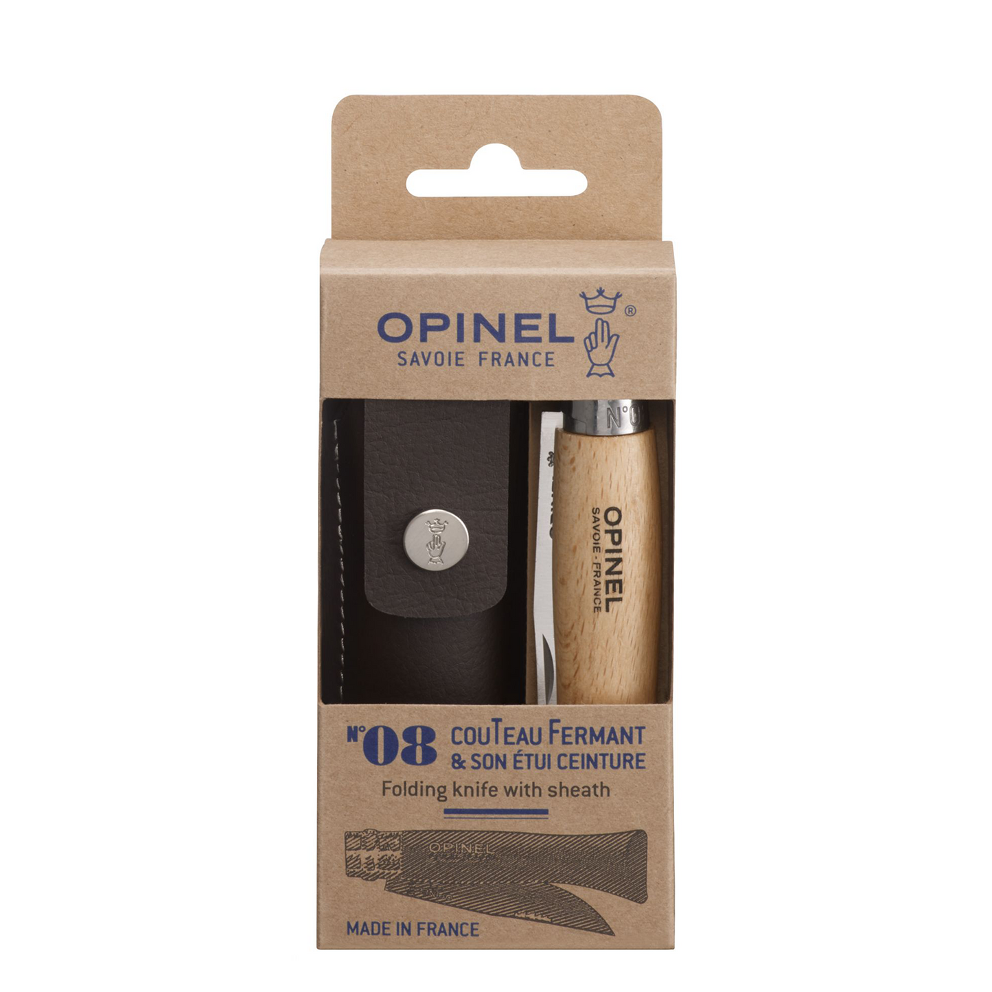 Opinel N°08 Stainless Steel + Sheath